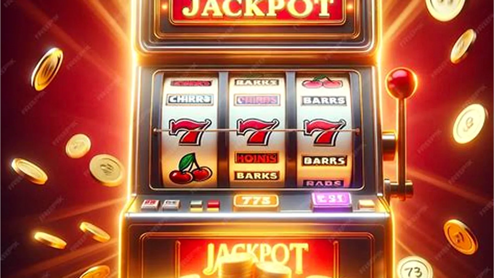Funduel Casino jackpot slot machine with spinning reels and gold coins